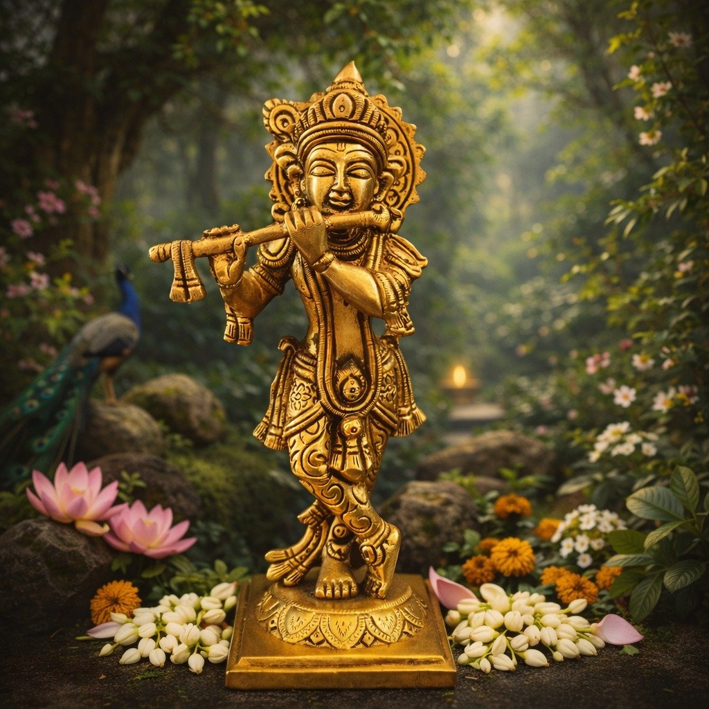 Brass Ganesh Idol - 3 inch